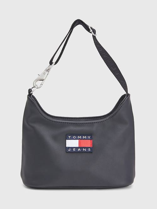 Tommy Hilfiger Tommy Badge Shoulder Çanta Kadın Siyah | TH247QVN