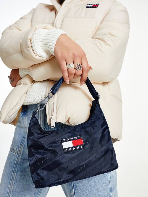 Tommy Hilfiger Tommy Badge Shoulder Çanta Kadın Mavi | TH289IZC