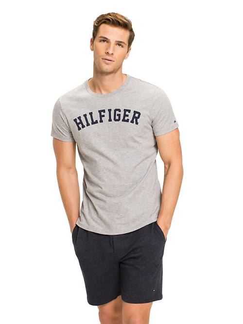 Tommy Hilfiger Tommy Hilfiger Logo Pijama Erkek Gri | TH041ROQ