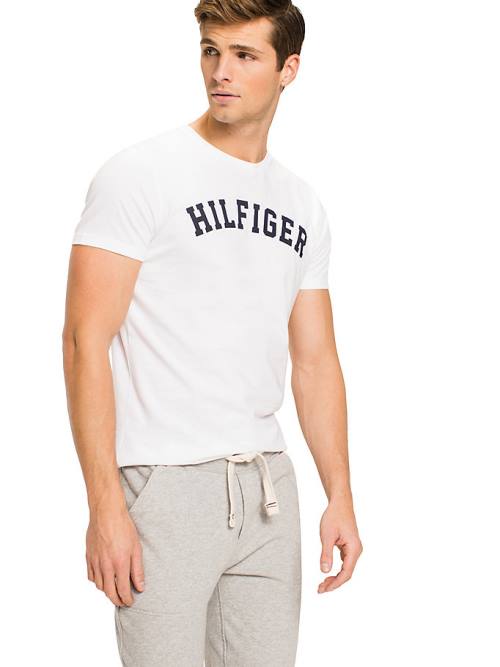 Tommy Hilfiger Tommy Hilfiger Logo Pijama Erkek Beyaz | TH971NKL