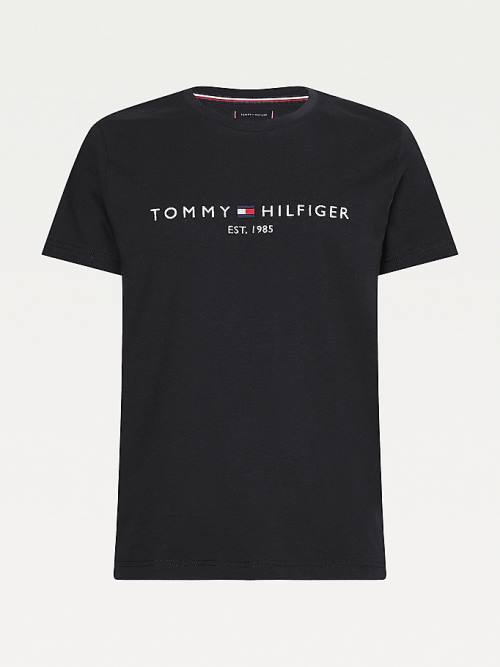 Tommy Hilfiger Tommy Hilfiger Logo Tişört Erkek Siyah | TH528BCI