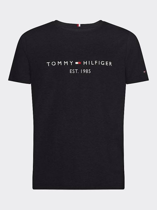 Tommy Hilfiger Tommy Hilfiger Logo Tişört Erkek Siyah | TH528BCI