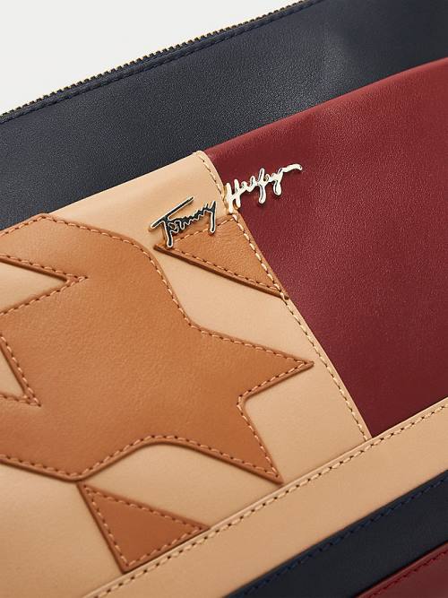 Tommy Hilfiger Tommy Icons Deri Clutch Çanta Kadın Mavi | TH159LZG