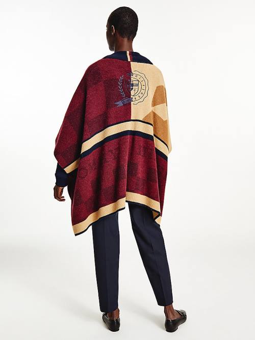 Tommy Hilfiger Tommy Icons Oversized Open Cape Kazak Kadın Bej Rengi | TH548YHA