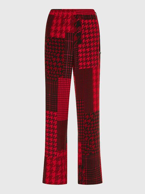 Tommy Hilfiger Tommy Icons Relaxed Tapered Patchwork Pantolon Kadın Kırmızı | TH685EIT