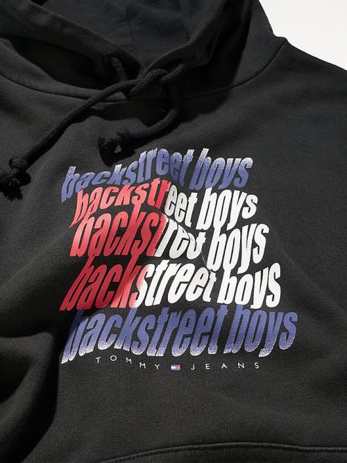 Tommy Hilfiger Tommy Revisited Backstreet Boys Kapüşonlu Sweatshirt Erkek Siyah | TH081FLB