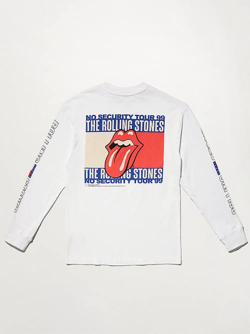 Tommy Hilfiger Tommy Revisited Long Sleeve Rolling Stones Tişört Erkek Beyaz | TH705LRU