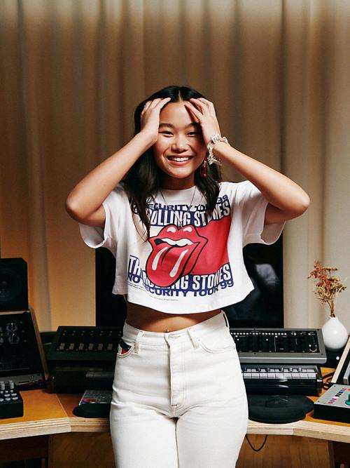 Tommy Hilfiger Tommy Revisited Rolling Stones Cropped Tişört Kadın Beyaz | TH693GTC