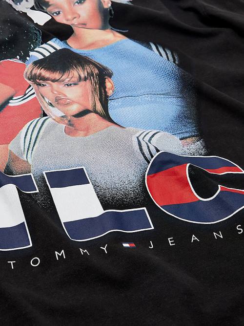 Tommy Hilfiger Tommy Revisited TLC Oversized Tişört Kadın Siyah | TH821REN