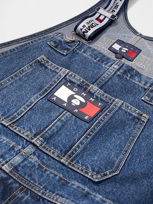 Tommy Hilfiger Tommy X AAPE Denim Dungarees Jean Pantolon Erkek Denim | TH587RJK