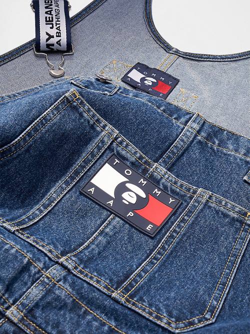 Tommy Hilfiger Tommy X AAPE Denim Dungarees Jean Pantolon Erkek Denim | TH587RJK