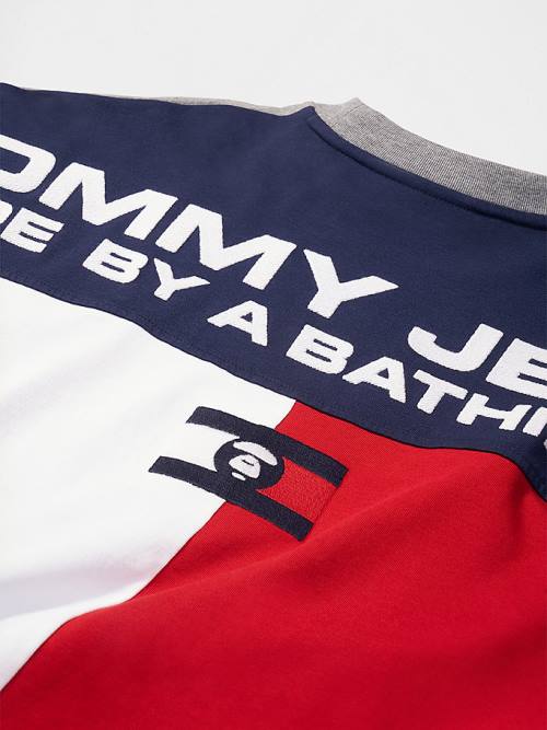 Tommy Hilfiger Tommy X AAPE Long Sleeve Tişört Erkek Gri | TH958JKN