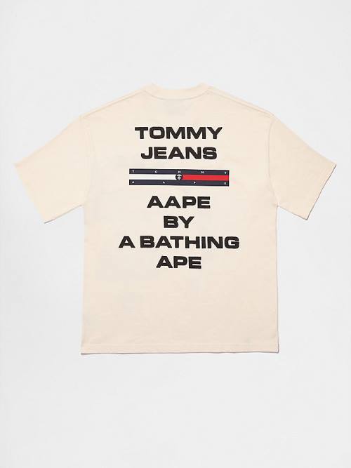 Tommy Hilfiger Tommy X AAPE Tişört Erkek Bej Rengi | TH452HMK