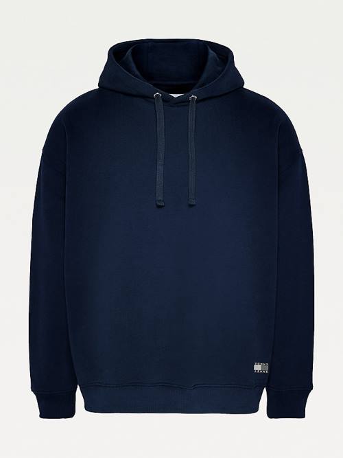 Tommy Hilfiger Tonal Flag Kapüşonlu Sweatshirt Erkek Mavi | TH679EID