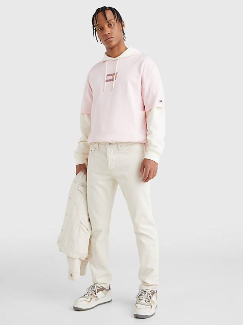 Tommy Hilfiger Tonal Logo Back Graphic Tişört Erkek Pembe | TH507DSU