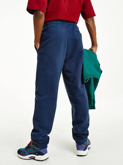 Tommy Hilfiger Tonal Logo Relaxed Fit Joggers Pantolon Erkek Mavi | TH310EHI