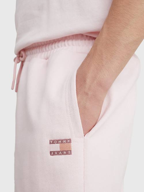 Tommy Hilfiger Tonal Logo Relaxed Fit Joggers Pantolon Erkek Pembe | TH430ZXJ