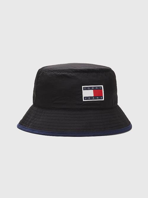 Tommy Hilfiger Travel Bucket Şapka Erkek Siyah | TH347ZBX