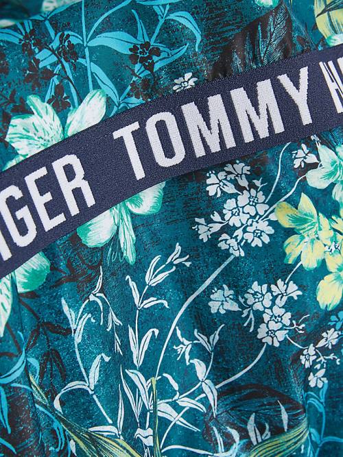 Tommy Hilfiger Tropical Print Chicago Windbreaker Ceket Kiz Çocuk Yeşil | TH549PMZ