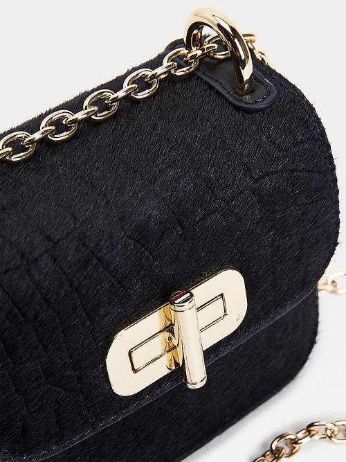 Tommy Hilfiger Turn Lock Croco-Print Deri Micro Çanta Kadın Mavi | TH897FQS