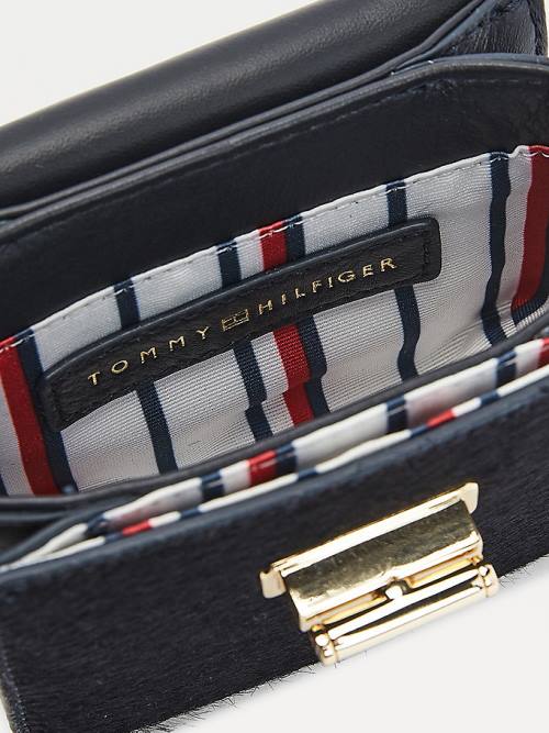 Tommy Hilfiger Turn Lock Croco-Print Deri Micro Çanta Kadın Mavi | TH897FQS