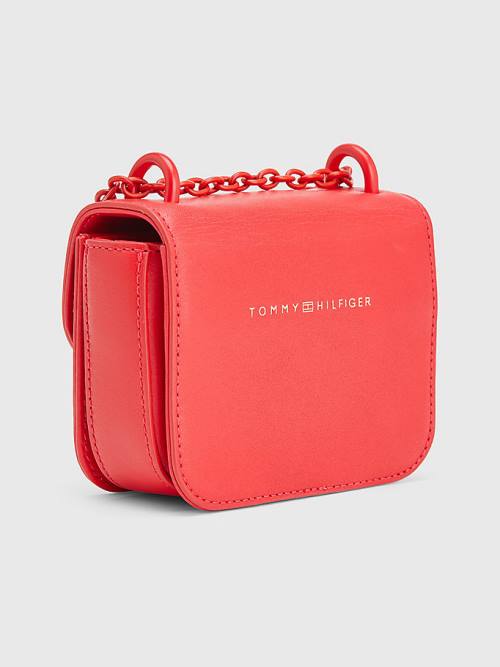 Tommy Hilfiger Turn Lock Tonal Micro Crossover Çanta Kadın Kırmızı | TH613QML