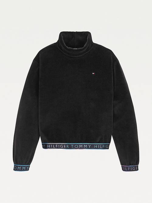 Tommy Hilfiger Turtle Neck Sweatshirt Kiz Çocuk Siyah | TH463TVI