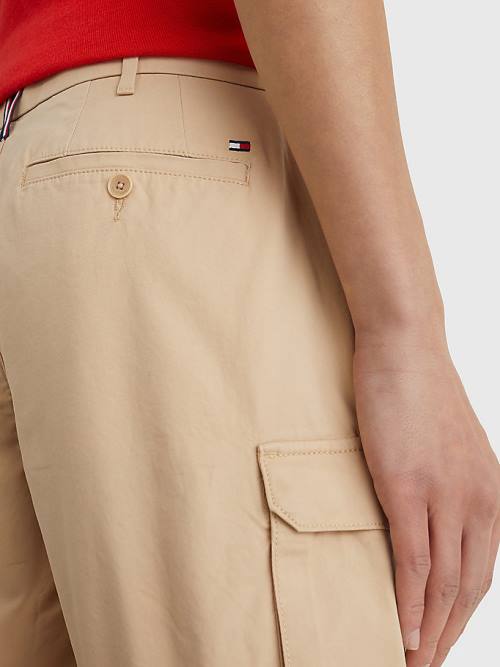 Tommy Hilfiger Twill Cargo Şort Erkek Bej Rengi | TH715JCF