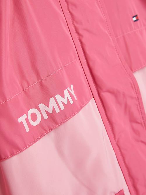 Tommy Hilfiger Two-Tone Chicago Windbreaker Ceket Kiz Çocuk Pembe | TH750SAC