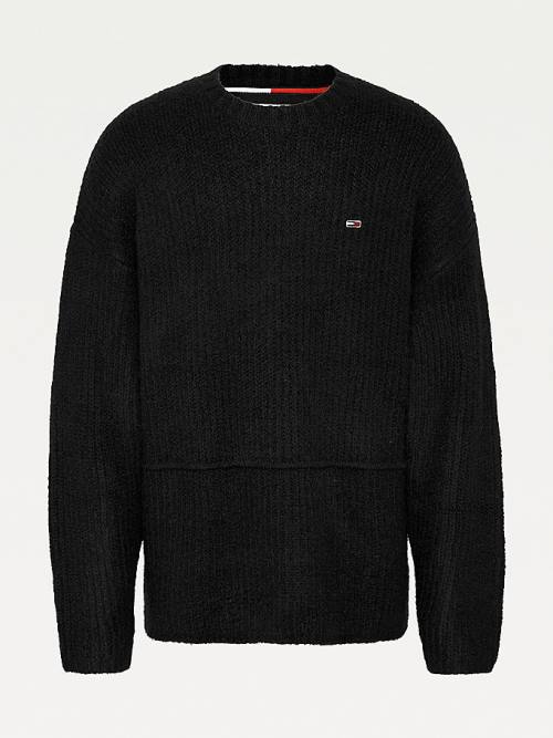 Tommy Hilfiger Tıknaz Knit Jumper Kazak Erkek Siyah | TH839NVT