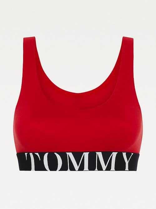 Tommy Hilfiger Ultra Soft Logo Underband Bralette İç Giyim Kadın Kırmızı | TH052VWB