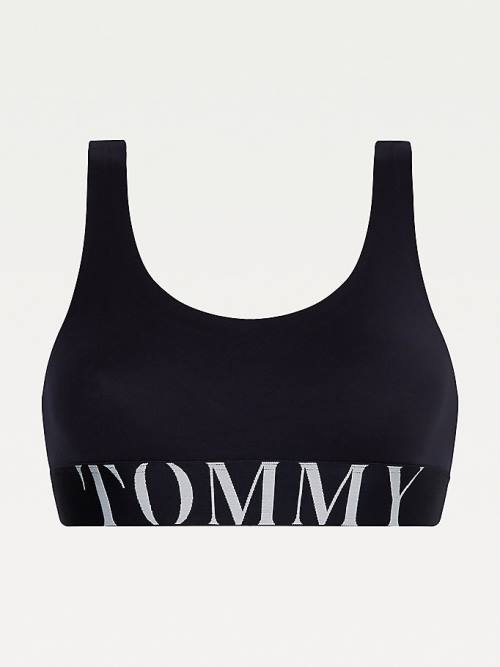 Tommy Hilfiger Ultra Soft Logo Underband Bralette İç Giyim Kadın Mavi | TH574TOQ