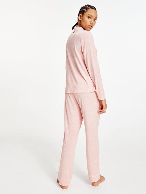 Tommy Hilfiger Ultra Soft Long Sleeve Top Pijama Kadın Pembe | TH421VAO