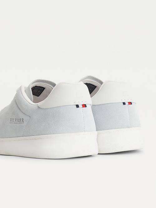 Tommy Hilfiger Undyed Süet Cupsole Court Spor Ayakkabı Erkek Bej Rengi | TH378HIP