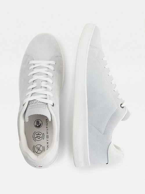 Tommy Hilfiger Undyed Süet Cupsole Court Spor Ayakkabı Erkek Bej Rengi | TH378HIP