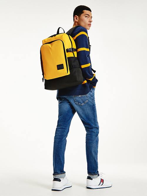 Tommy Hilfiger Urban Tommy Badge Backpack Çanta Erkek Sarı | TH768WYS