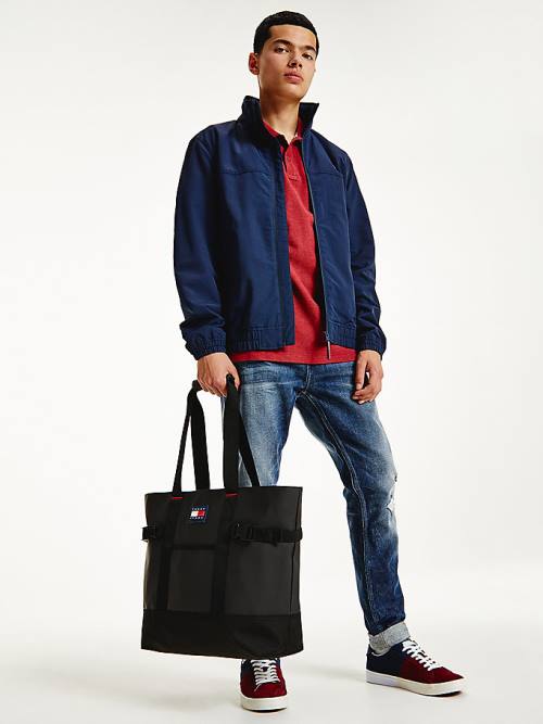 Tommy Hilfiger Urban Tommy Badge Tote Çanta Erkek Siyah | TH735FBG