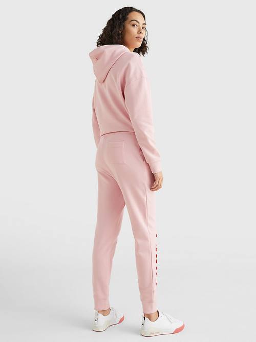 Tommy Hilfiger Valentines Heart Print Terry Joggers Pantolon Kadın Pembe | TH084PHY