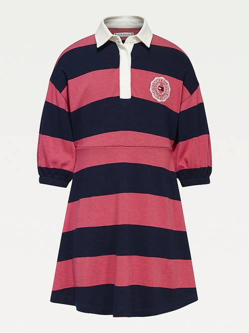 Tommy Hilfiger Varsity Rugby Polo Elbise Kiz Çocuk Mavi | TH428ARM