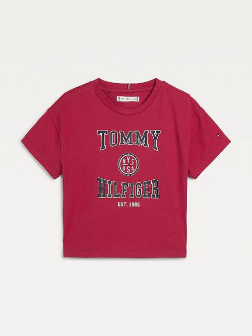 Tommy Hilfiger Varsity Tişört Kiz Çocuk Kırmızı | TH982VJC