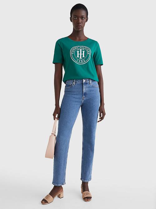 Tommy Hilfiger Venice Mid Cut Cut Cut Rise Slim Faded Jean Pantolon Kadın Denim | TH071HSD