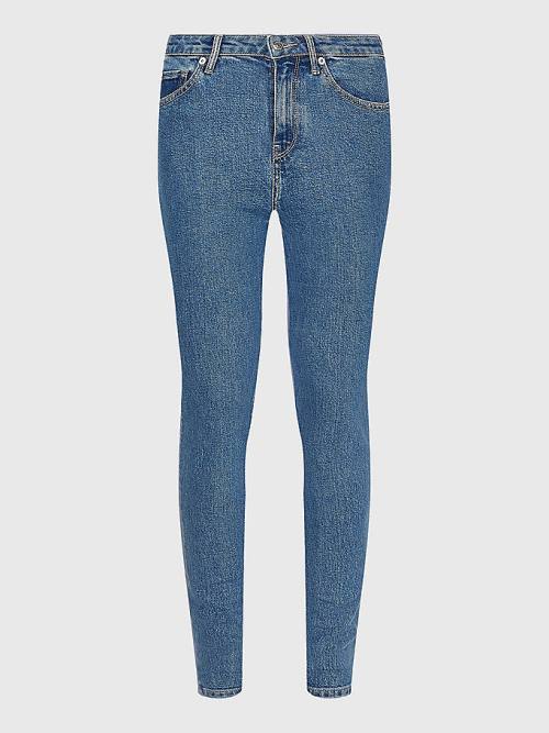 Tommy Hilfiger Venice Mid Cut Cut Cut Rise Slim Faded Jean Pantolon Kadın Denim | TH071HSD