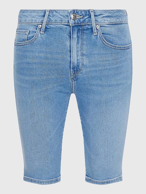 Tommy Hilfiger Venice Slim Denim Şort Kadın Denim | TH637QKY