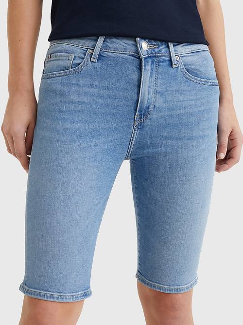 Tommy Hilfiger Venice Slim Denim Şort Kadın Denim | TH637QKY