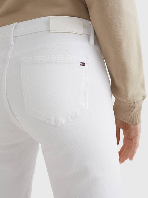 Tommy Hilfiger Venice Slim White Denim Şort Kadın Beyaz | TH514UDJ