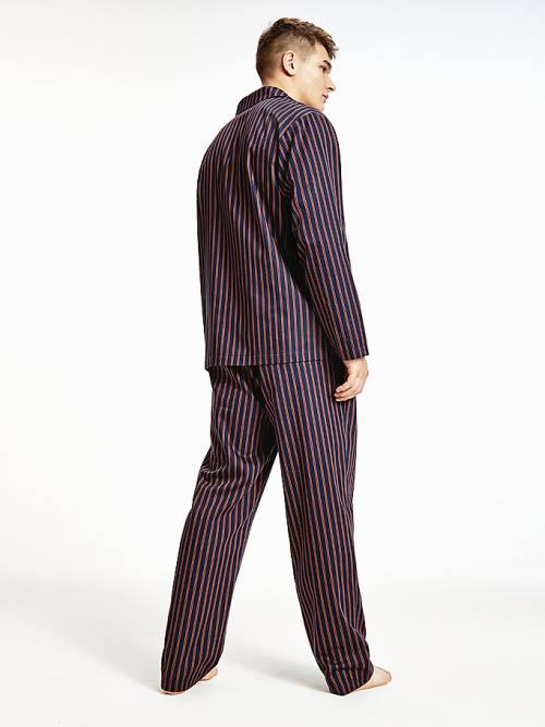 Tommy Hilfiger Vertical Stripe Trousers Pijama Erkek Mavi | TH917HPD