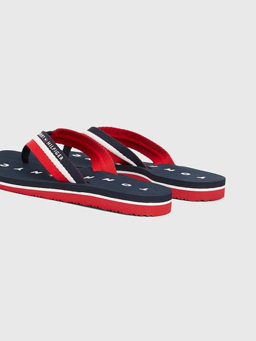 Tommy Hilfiger Webbing Beach Sandalet Kadın Mavi | TH032EQD