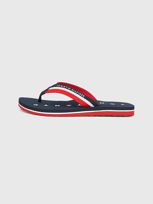 Tommy Hilfiger Webbing Beach Sandalet Kadın Mavi | TH032EQD