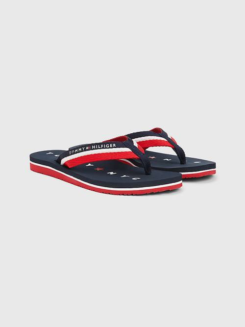 Tommy Hilfiger Webbing Beach Sandalet Kadın Mavi | TH032EQD