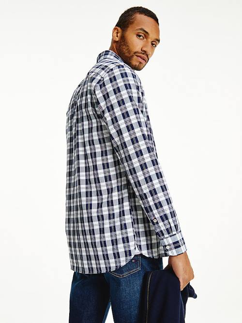 Tommy Hilfiger Woven Check Regular Fit Gömlek Erkek Mavi | TH614QHA